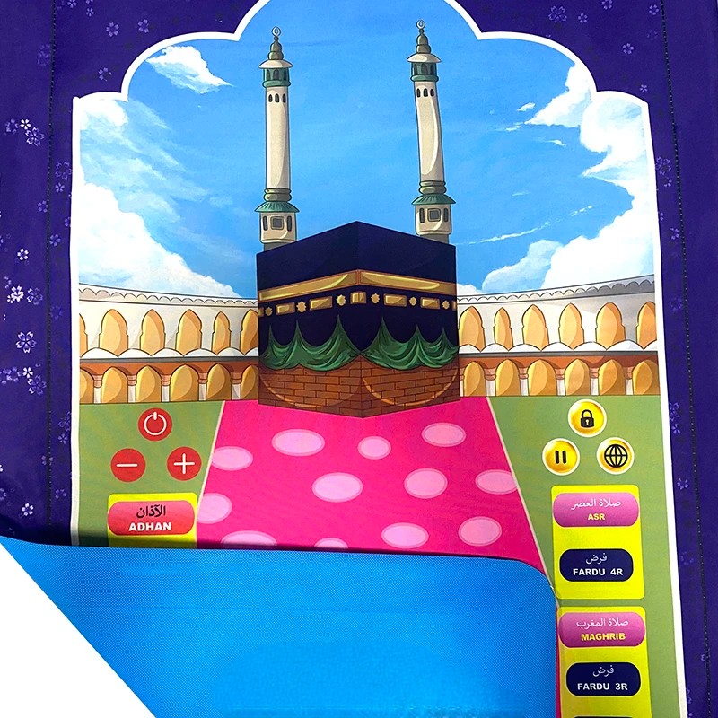 Educational prayer mat/rug for muslim kids